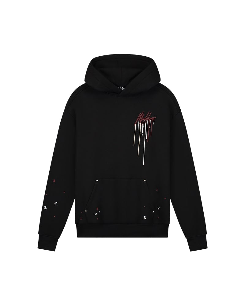 Malelions Men Painter Hoodie | Black/Burgundy