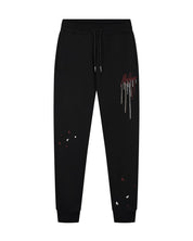 Malelions Men Regular Painter Sweatpants | Black/Burgundy
