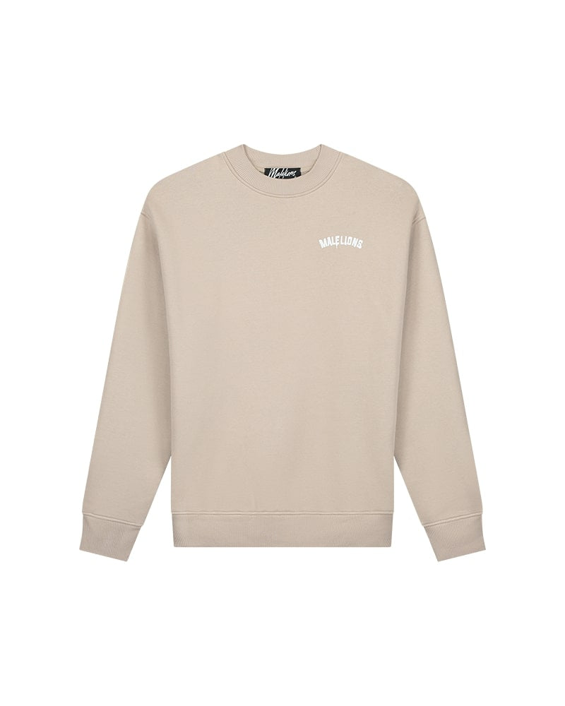  Malelions Men Graffiti Spray Sweater | Beige