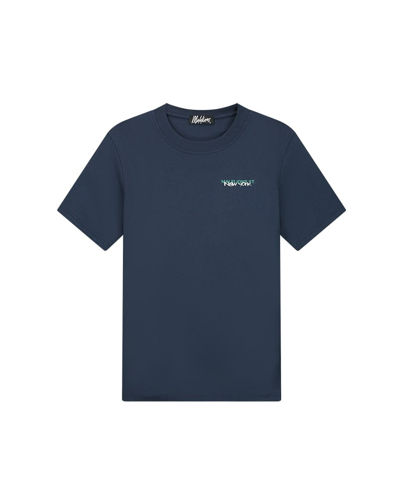  Malelions Men Traffic Sign T-Shirt | Navy