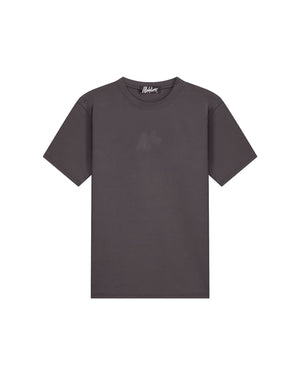 Malelions Men Striped Signature T-Shirt | Mulch Brown