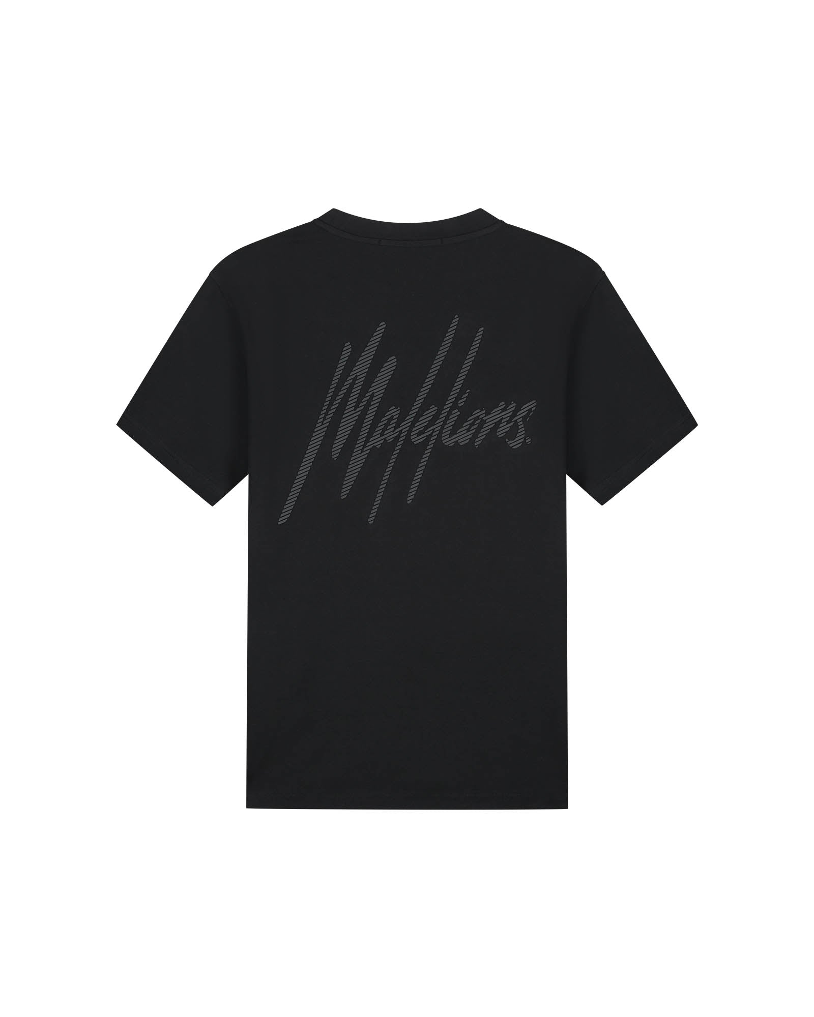 Malelions Men Striped Signature T-Shirt | Black