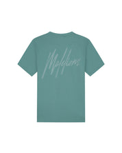 Malelions Men Striped Signature T-Shirt | Green