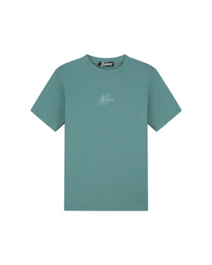 Malelions Men Striped Signature T-Shirt | Green