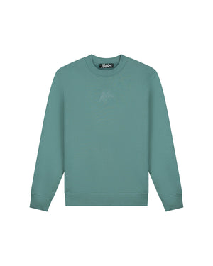 Malelions Men Striped Signature Sweater | Green