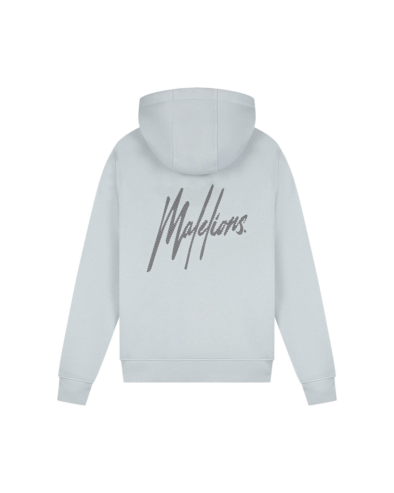 Malelions Men Striped Signature Hoodie | Ocean Grey