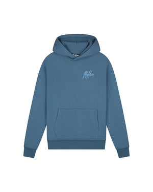 Malelions Men Signature Drip Hoodie | Blue Slate