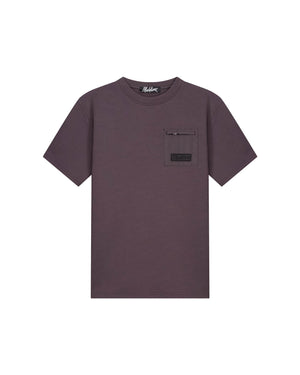 Malelions Men Nylon Pocket T-Shirt | Mulch Brown