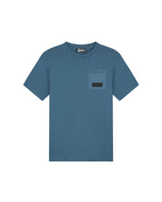 Malelions Men Nylon Pocket T-Shirt | Blue Slate