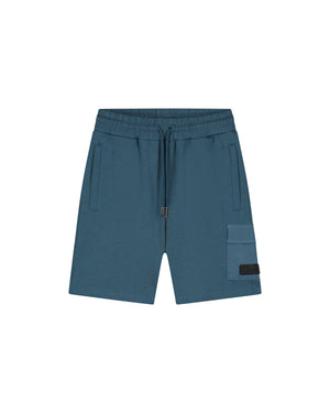 Malelions Men Nylon Pocket Cargo Shorts | Blue Slate