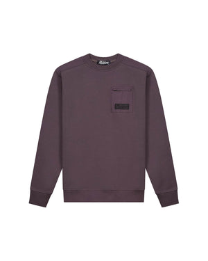 Malelions Men Nylon Pocket Sweater | Mulch Brown
