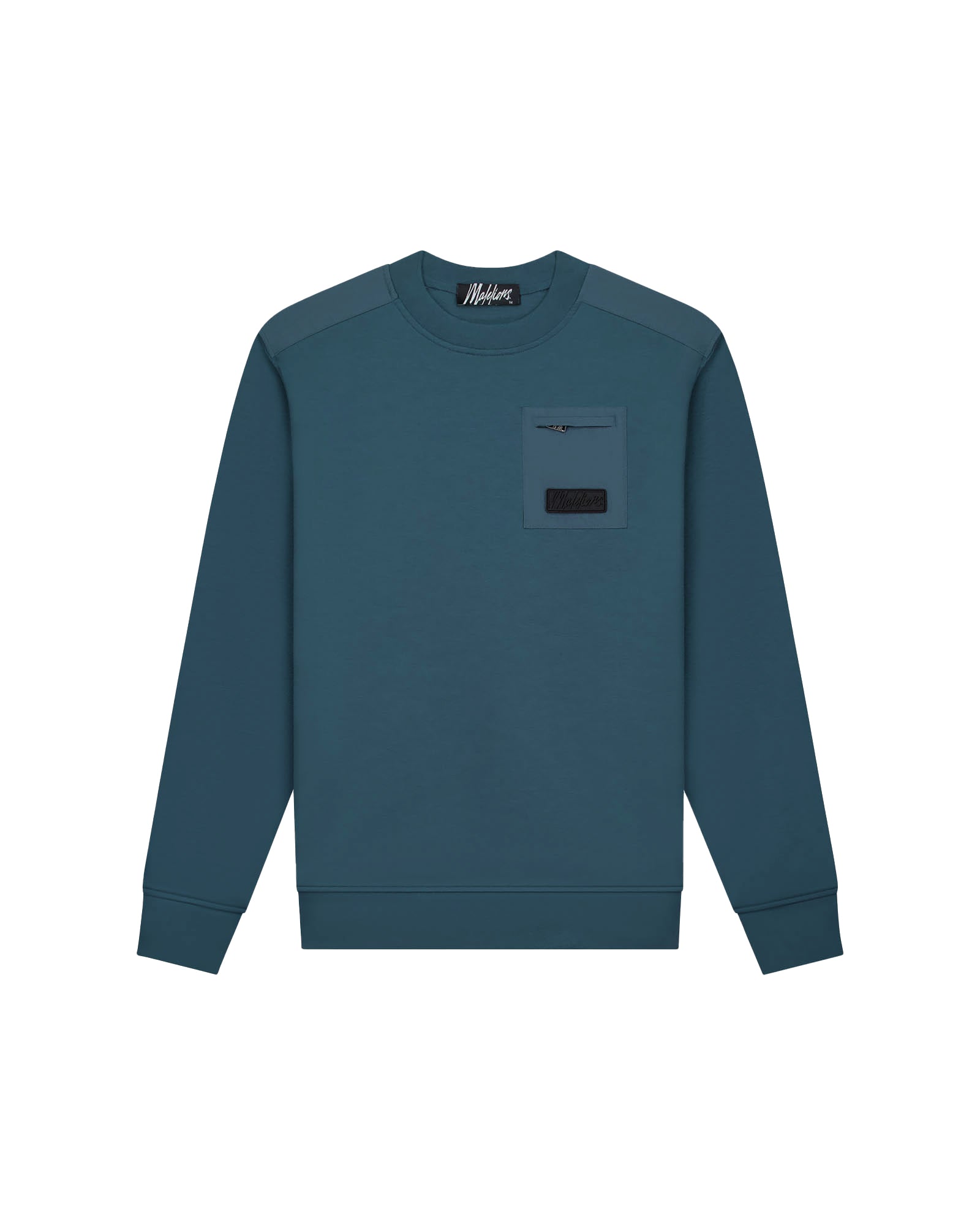 Malelions Men Nylon Pocket Sweater | Blue Slate