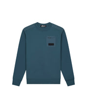 Malelions Men Nylon Pocket Sweater | Blue Slate