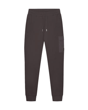 Malelions Men Nylon Pocket Sweatpants | Mulch Brown