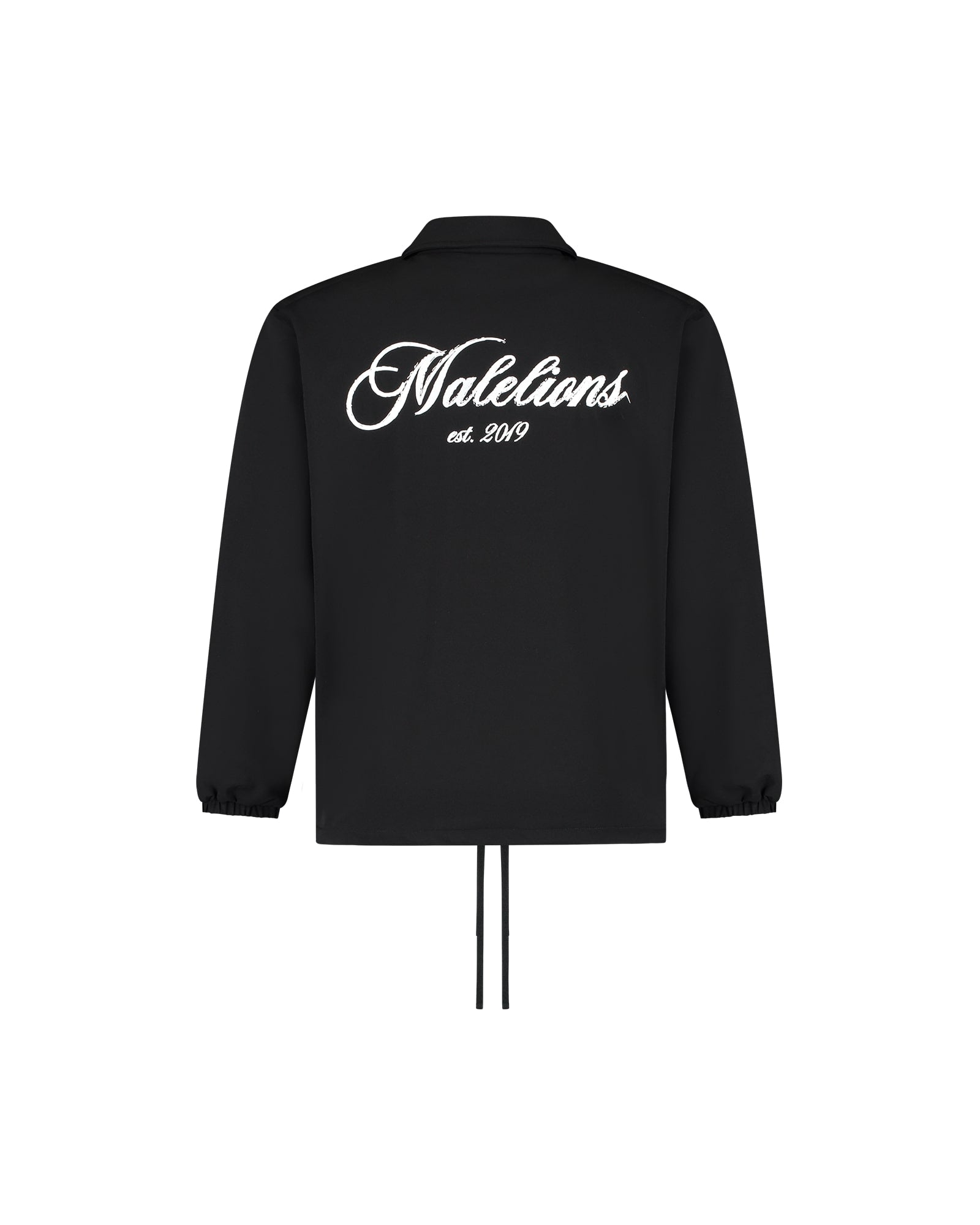 Malelions Men Handwritten Coach Jacket | Black