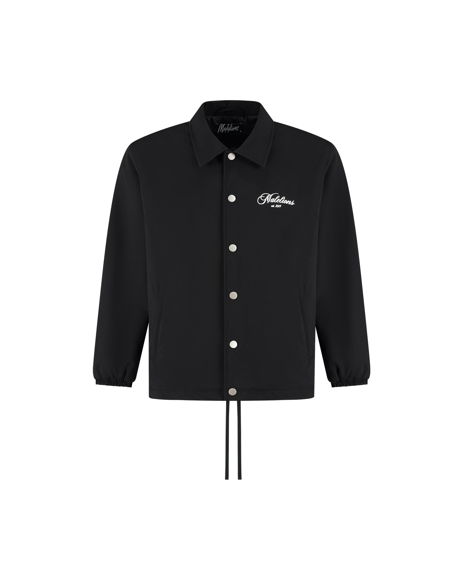 Malelions Men Handwritten Coach Jacket | Black