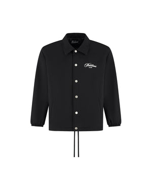 Malelions Men Handwritten Coach Jacket | Black