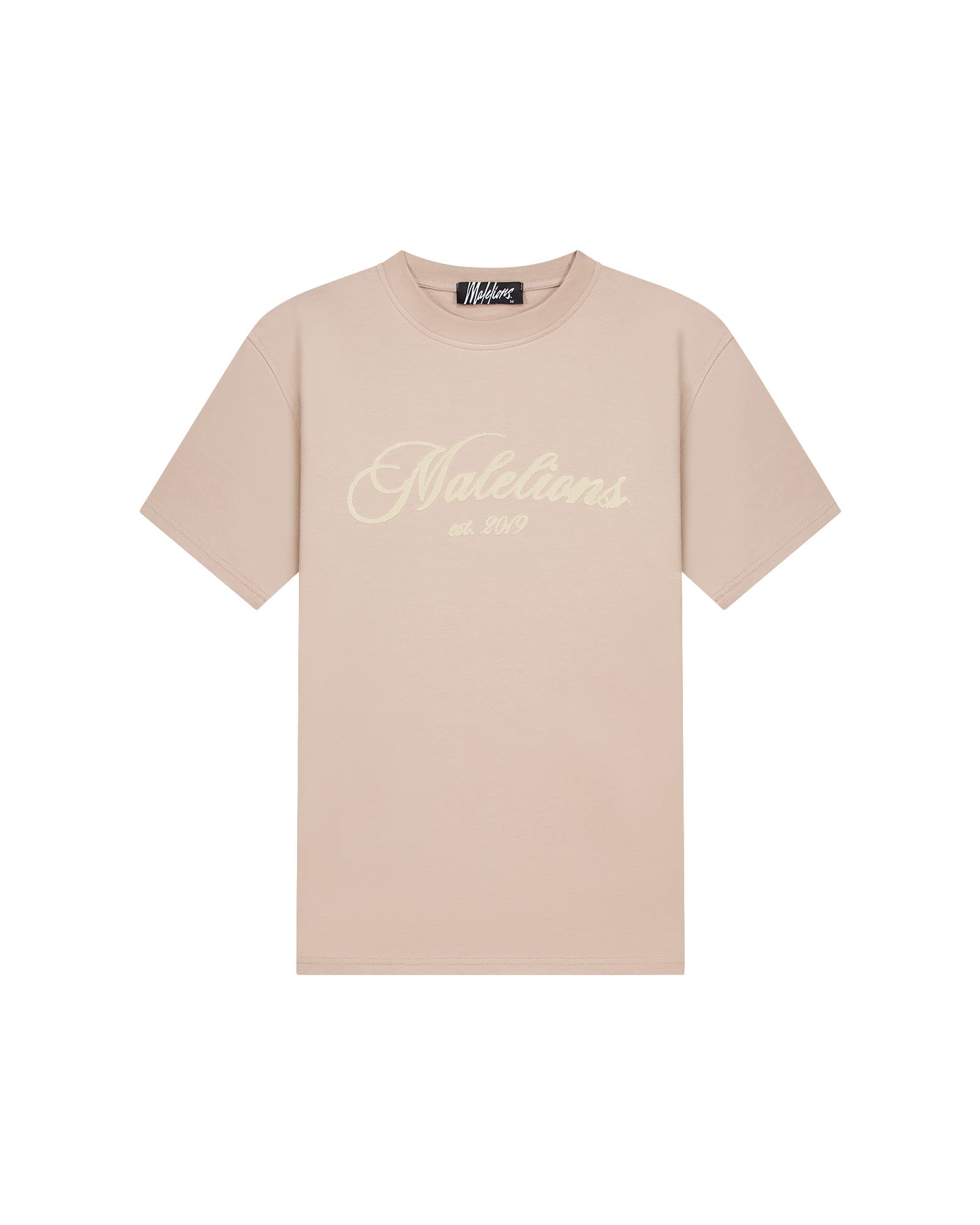 Malelions Men Handwritten T-Shirt | Sand