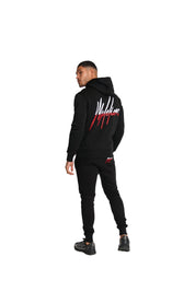 Malelions Men Split Tracksuit | Black/Red