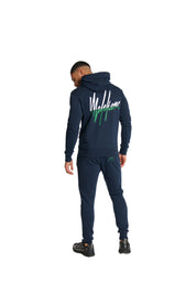 Malelions Men Split Tracksuit | Navy/Green