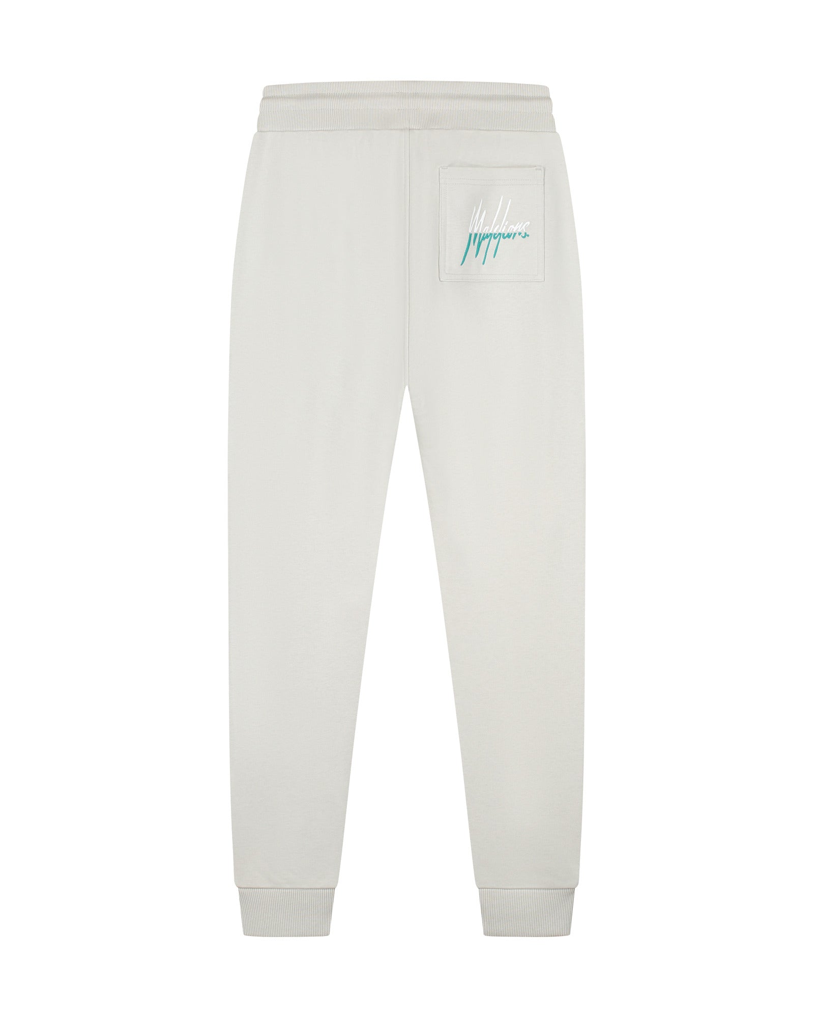 Malelions Men Split Tracksuit | Light Grey/Turquoise