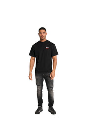 Malelions Men Oversized Split T-Shirt | Black/Red