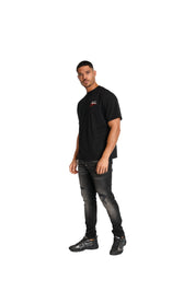 Malelions Men Oversized Split T-Shirt | Black/Red