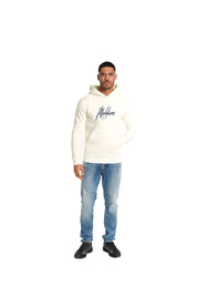 Malelions Herren-Hoodie Essentials | Off-White/Schiefergrau