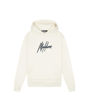 Malelions Herren-Hoodie Essentials | Off-White/Schiefergrau