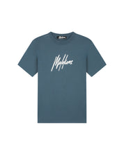 Malelions Herren-T-Shirt Essentials | Schiefergrau/Cremeweiß