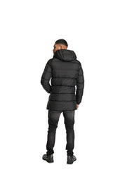 Malelions Men Long Puffer Jacket | Black