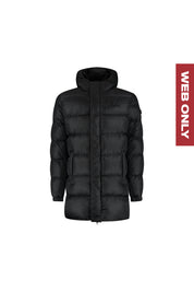 Malelions Men Long Puffer Jacket | Black