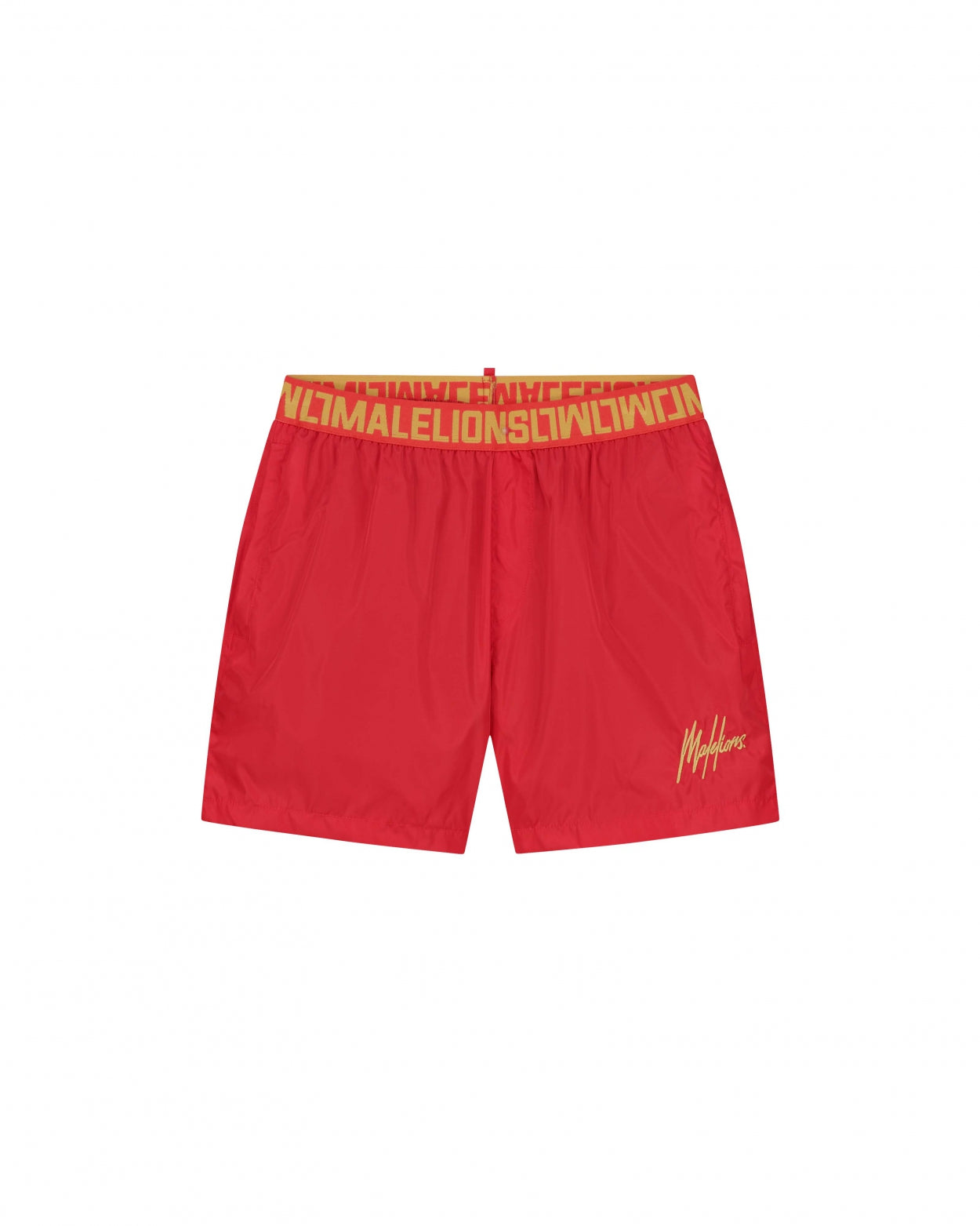 Malelions Men Venetian Swimshort | Red/Gold