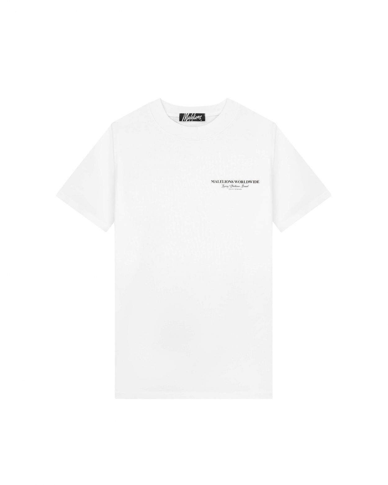 Malelions Men Worldwide T-Shirt | White/Black