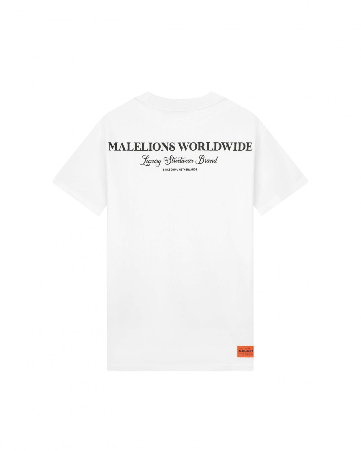 Malelions Men Worldwide T-Shirt | White/Black