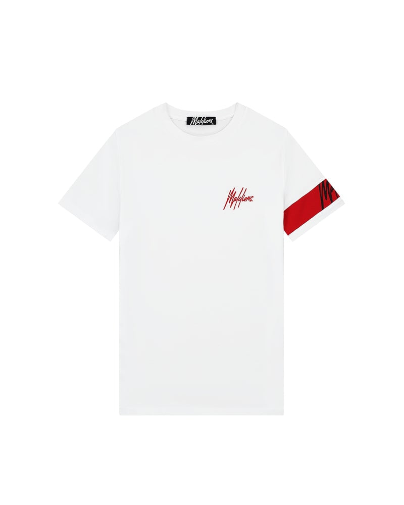  Malelions Men Captain T-Shirt | White/Red