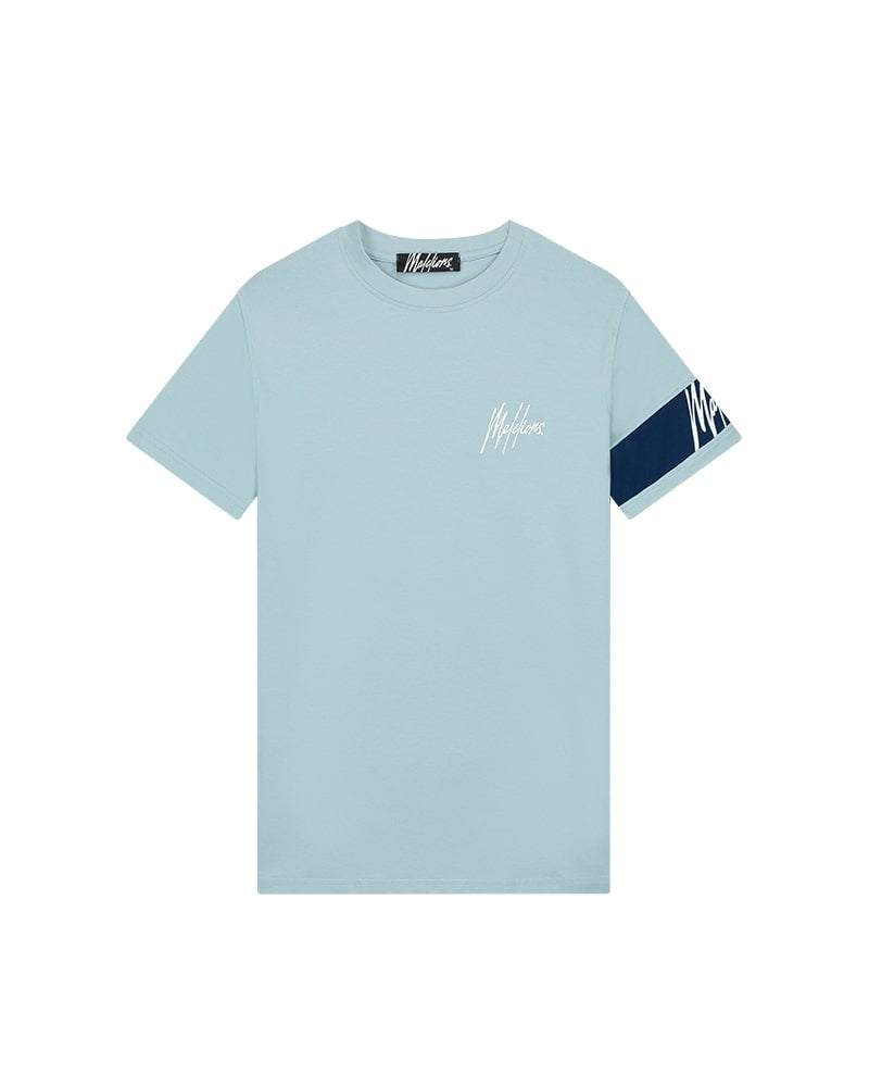  Malelions Men Captain T-Shirt | Light Blue/Navy