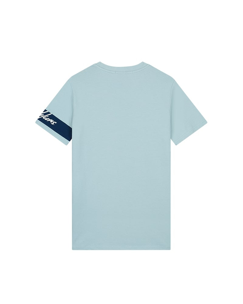 Malelions Men Captain T-Shirt | Light Blue/Navy