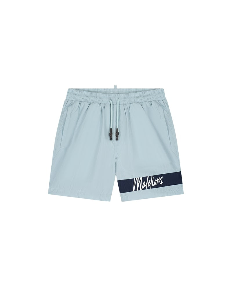  Malelions Men Captain Swim Shorts | Light Blue/Navy