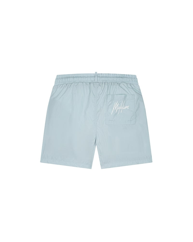 Malelions Men Captain Swim Shorts | Light Blue/Navy