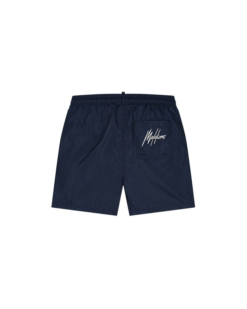 Malelions Men Captain Swim Shorts | Navy/Orange