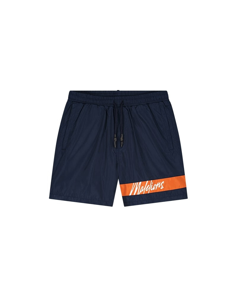  Malelions Men Captain Swim Shorts | Navy/Orange