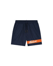 Malelions Men Captain Swim Shorts | Navy/Orange