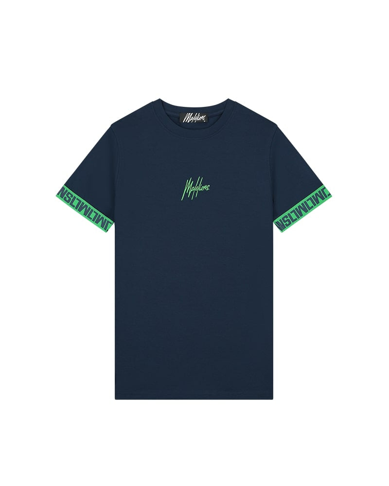  Malelions Men Venetian T-Shirt | Navy/Green