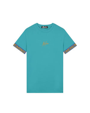 Malelions Men Venetian T-Shirt | Aqua Blue/Gold