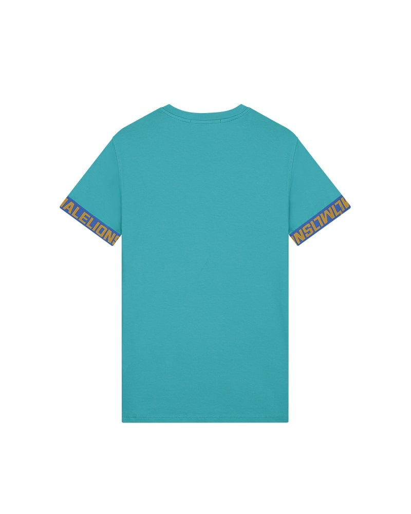 Malelions Men Venetian T-Shirt | Aqua Blue/Gold