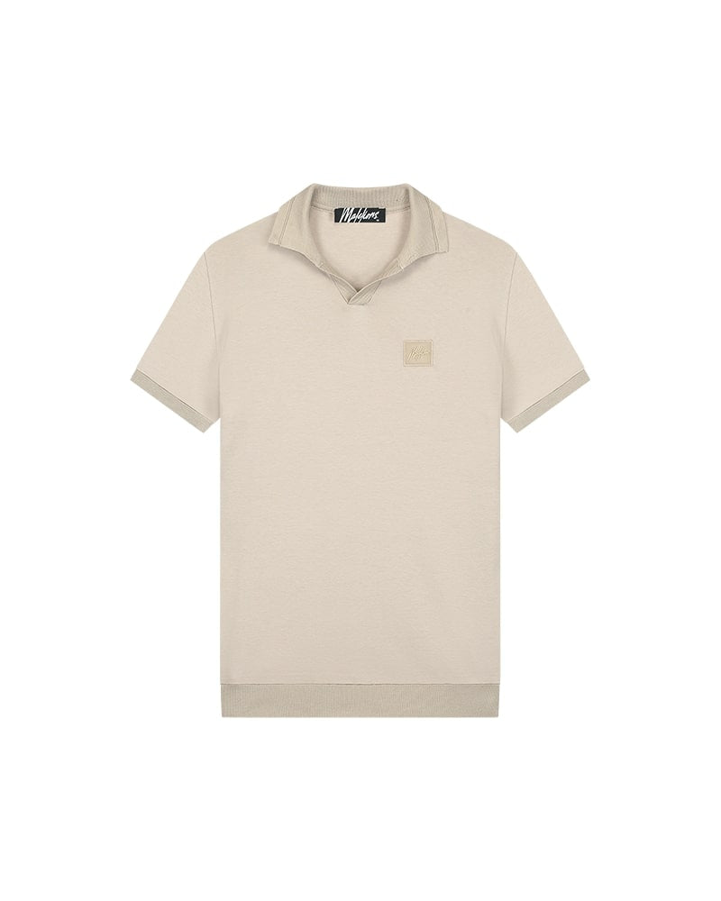  Malelions Men Knitted Signature Patch Polo | Taupe