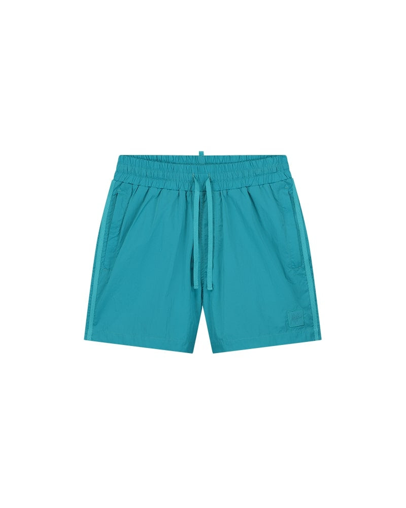  Malelions Signature Patch Swim Shorts | Aqua Blue