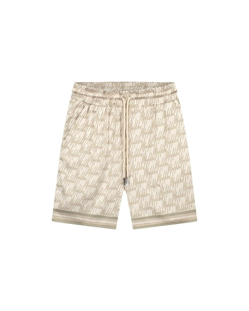  Malelions Men Resort Monogram Shorts | Beige/Off-White