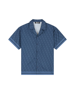 Malelions Men Monogram Shirt | Navy